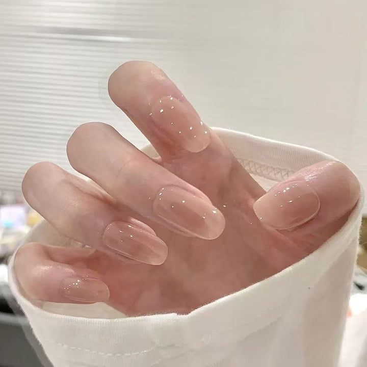 Glossy Almond-Shaped Press-On Nails Kalsten