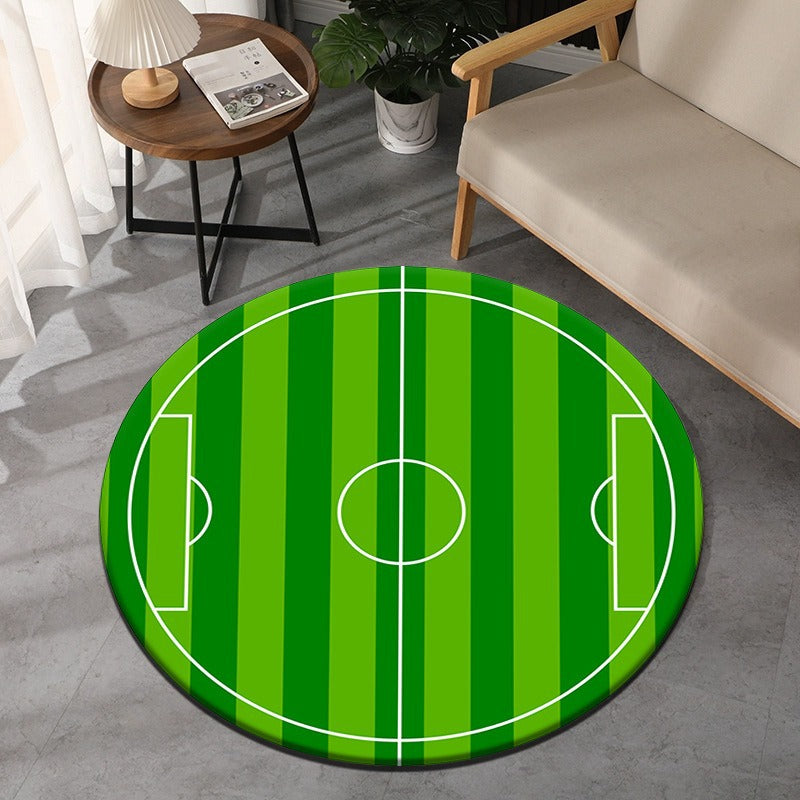 Soccer Field Themed Decorative Area Rug