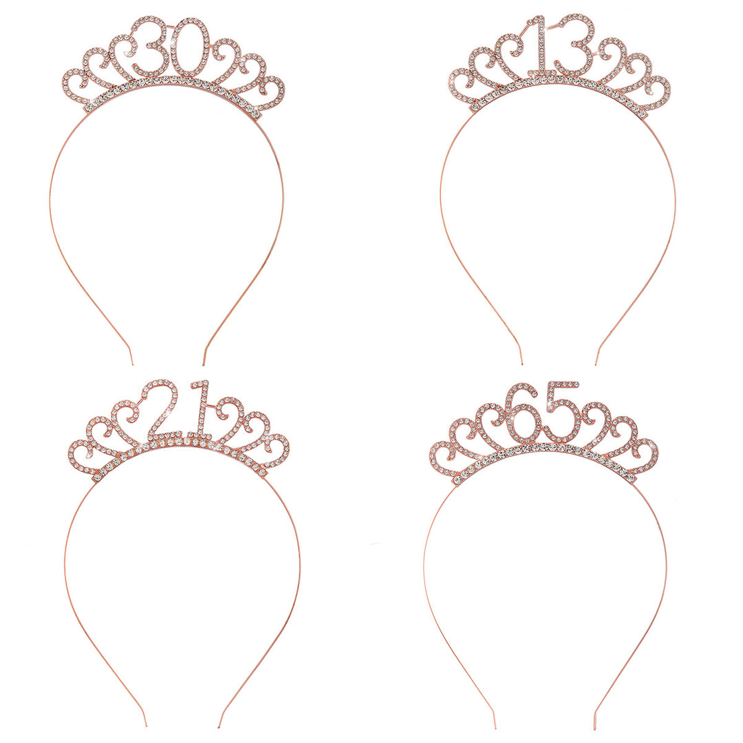 Ladies Crystal Tiara with Custom Designed Number Motif Kalsten