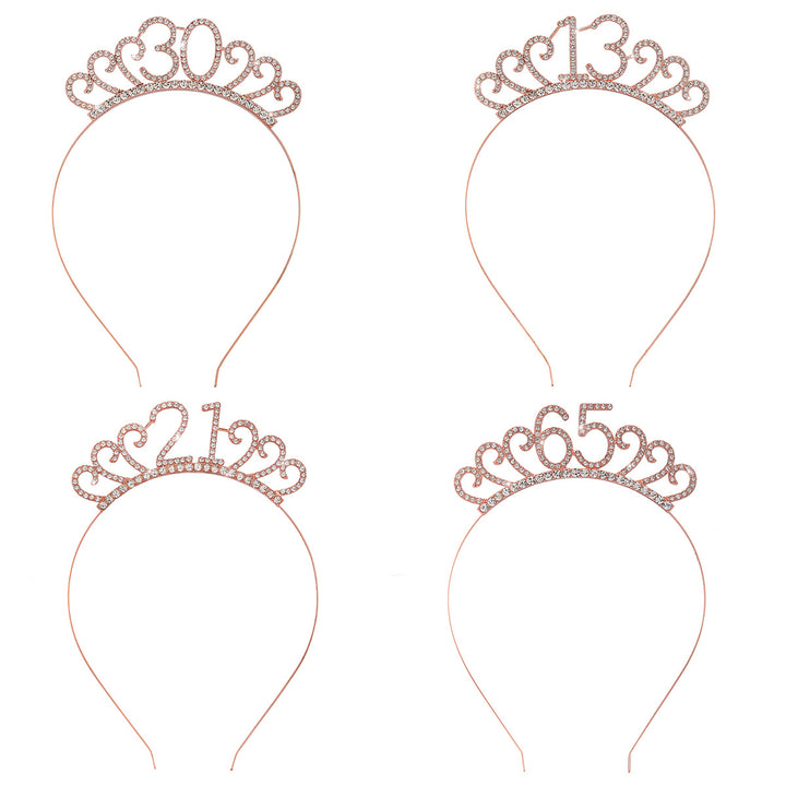 Ladies Crystal Tiara with Custom Designed Number Motif Kalsten