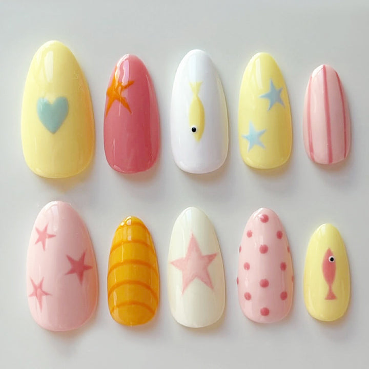 Creative Cartoon-Themed Press-On Nail Collection kalsten