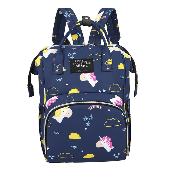 Versatile Leaf Print Travel Backpack Kalsten