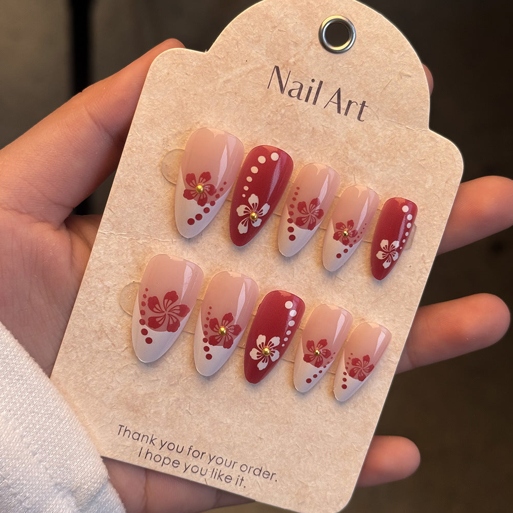 Elegant Floral Press-On Nail Art Collection Kalsten
