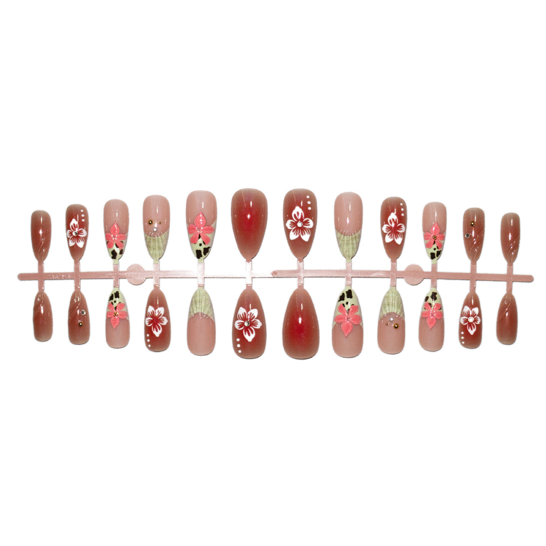 Artistic Floral and Animal Print Nail Art Set