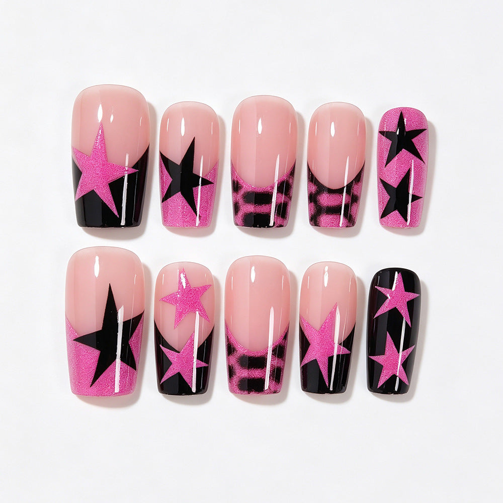 Artistic Star Pattern Press-On Nails Kalsten