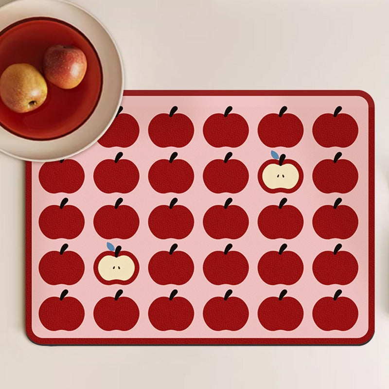 Apple-Themed Kitchen Table Mat Kalsten