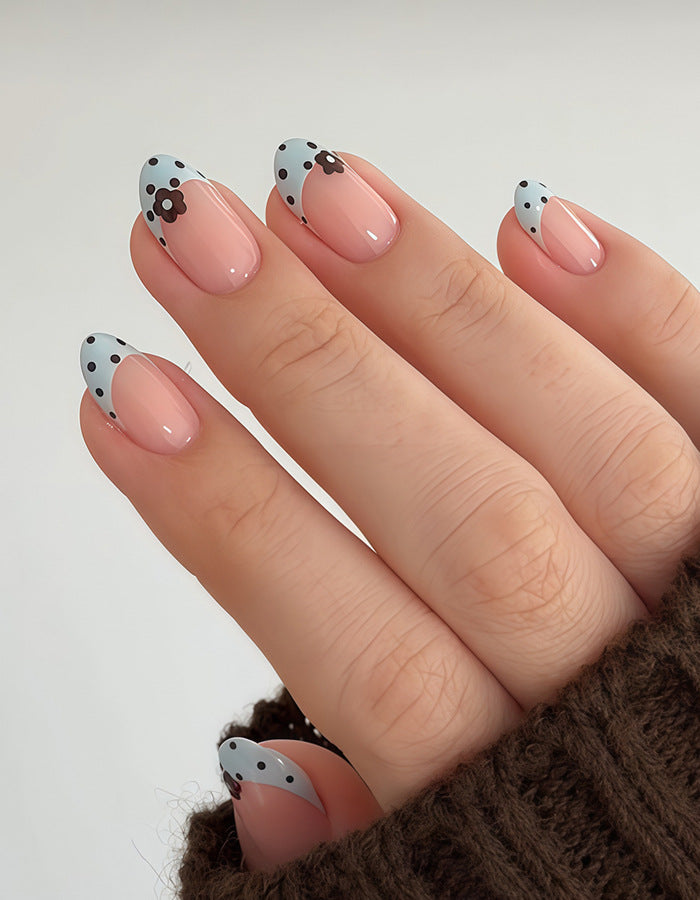 Artistic Floral Tip Press-On Nails Kalsten