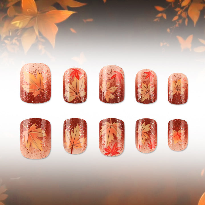 Autumn-Themed Gel Nail Art Kalsten