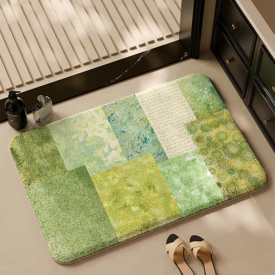 Textured Patchwork Bath Mat