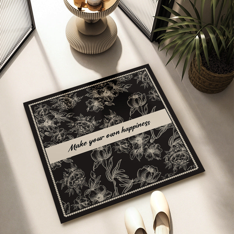 Floral Patterned Decorative Area Mat