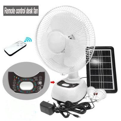 Ladies table fan with remote control and solar operation Kalsten