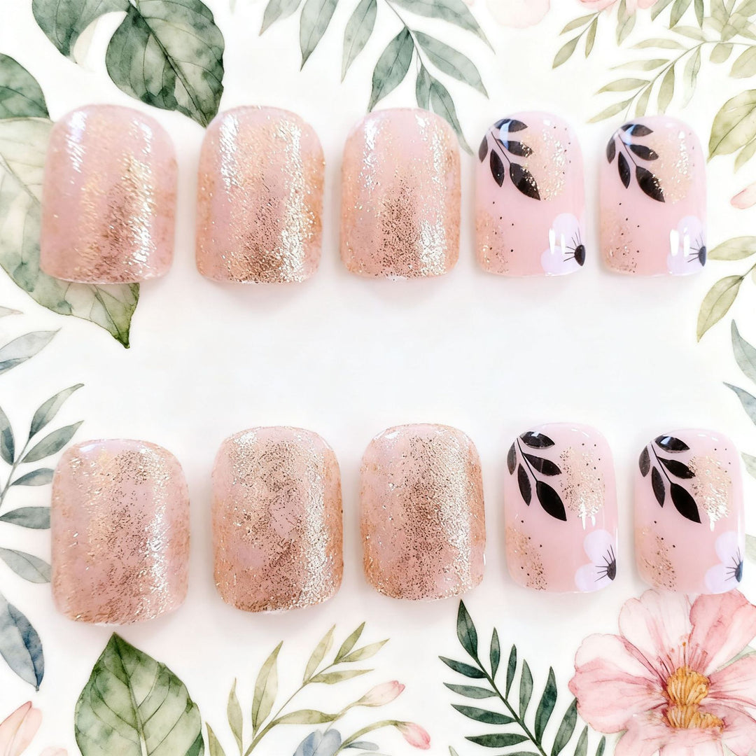 Elegant Floral Graphic Nail Set Kalsten