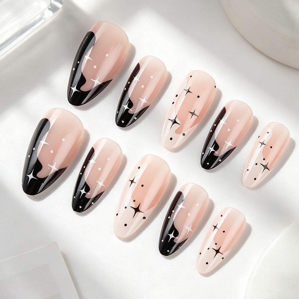 Artistic Galaxy-Themed Press-On Nail Art Kalsten