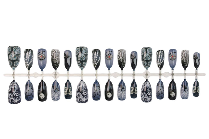 Halloween Artificial Nail Set with Unique Spooky Designs Kalsten
