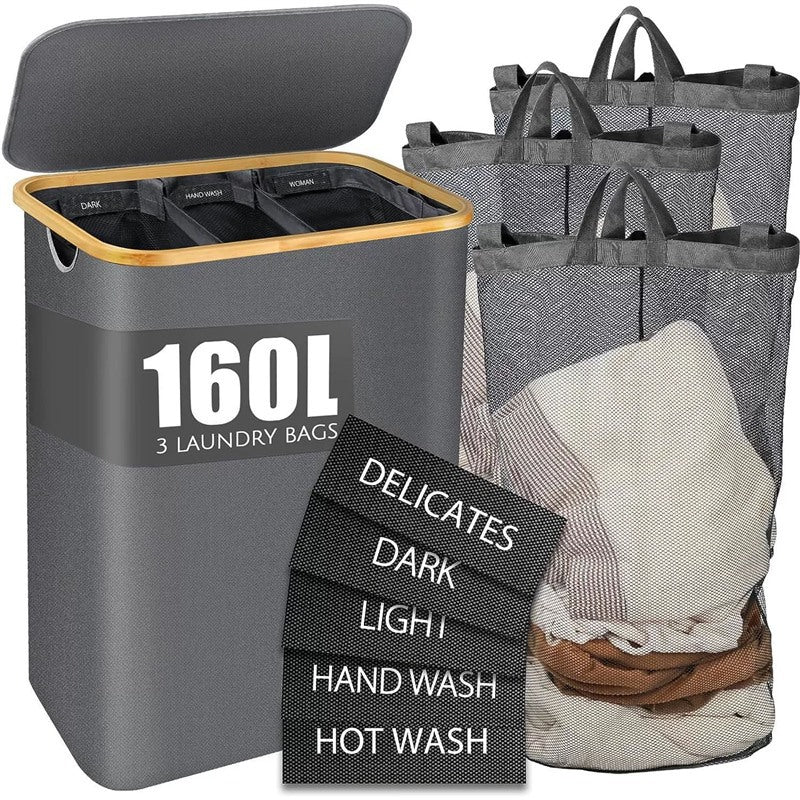 Laundry basket with compartments Kalsten