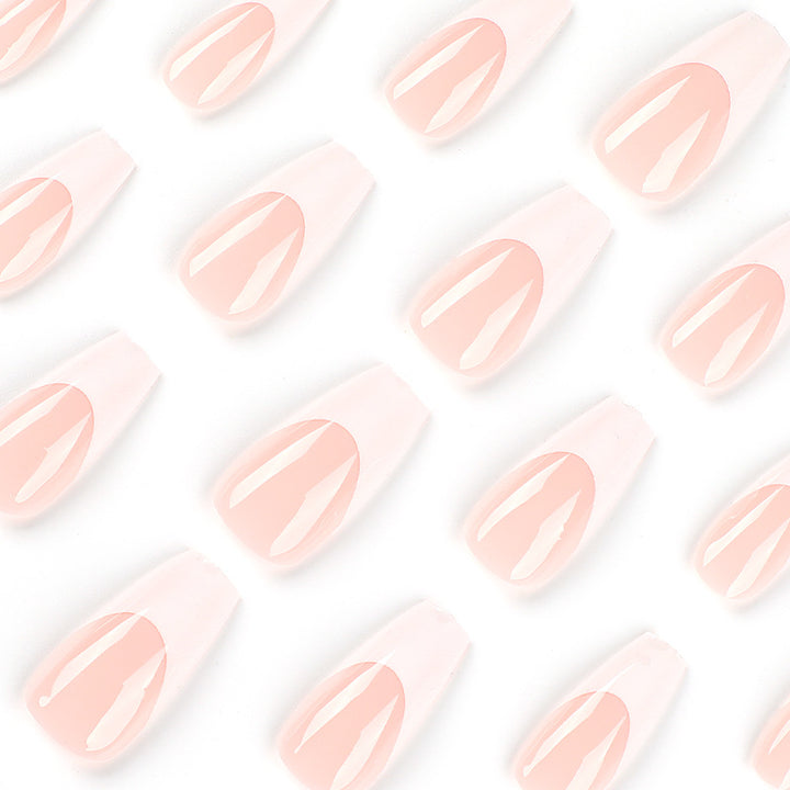 Elegant artificial nails with French design Kalsten