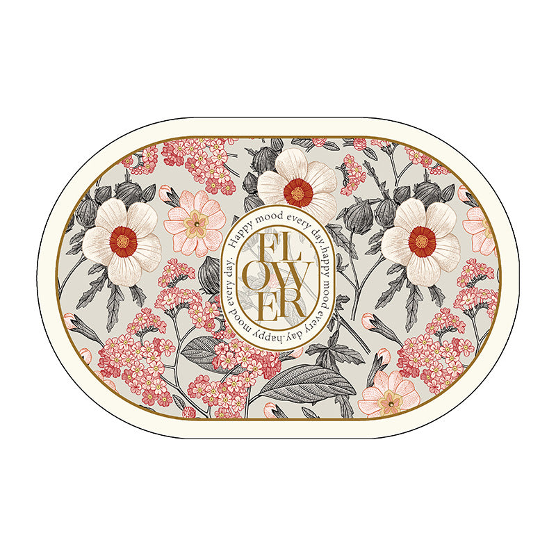 Floral Patterned Decorative Area Mat