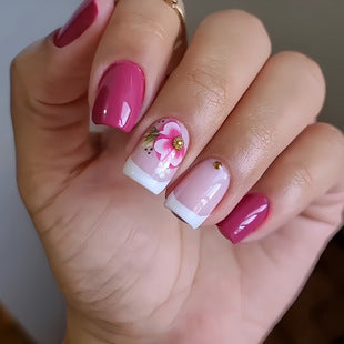 Creative 3D Bow and Pearl Nail Extensions Kalsten