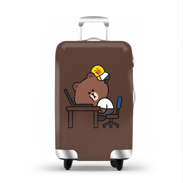 Unisex hard-shell luggage with trendy dog motif Kalsten
