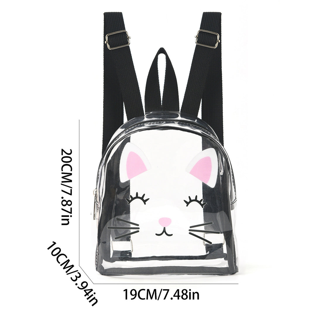 Transparent backpack with playful cat design Kalsten