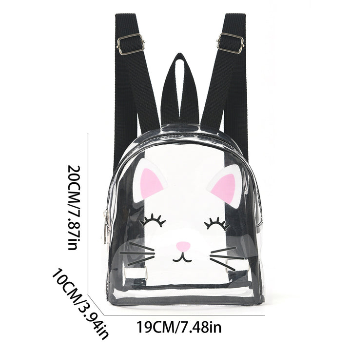 Transparent backpack with playful cat design Kalsten
