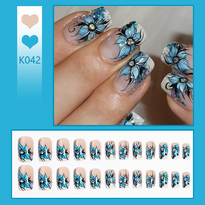 Artificial nails with floral details Kalsten