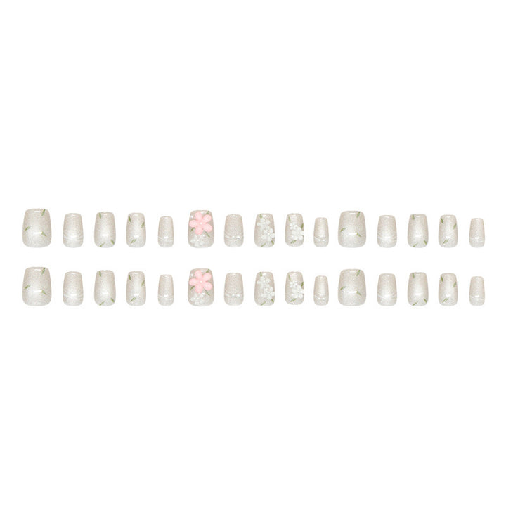 Floral Embellished Press-On Nail Art Kalsten