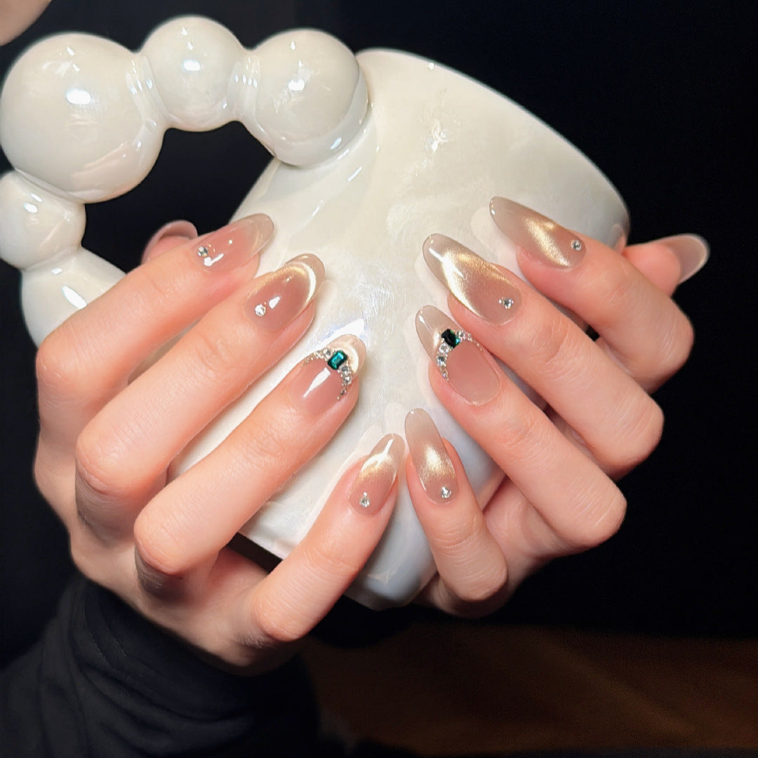 Elegant Rhinestone Ombre Press-On Nails Kalsten