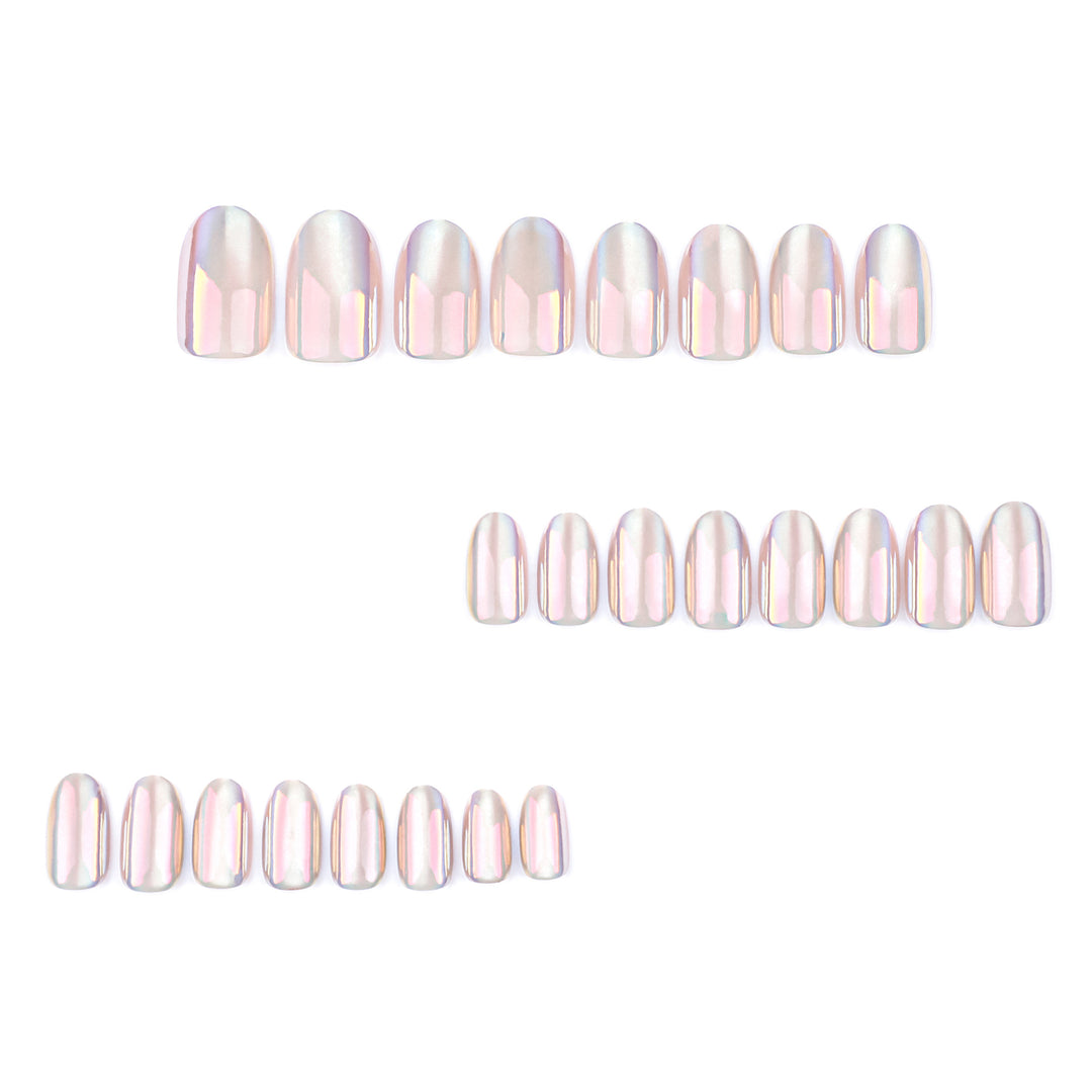 Trendy Nail Extensions with Shimmering Gradient Kalsten