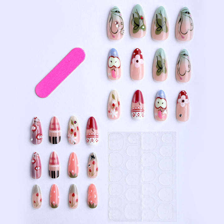 Artificial nails with creative designs and unique patterns Kalsten