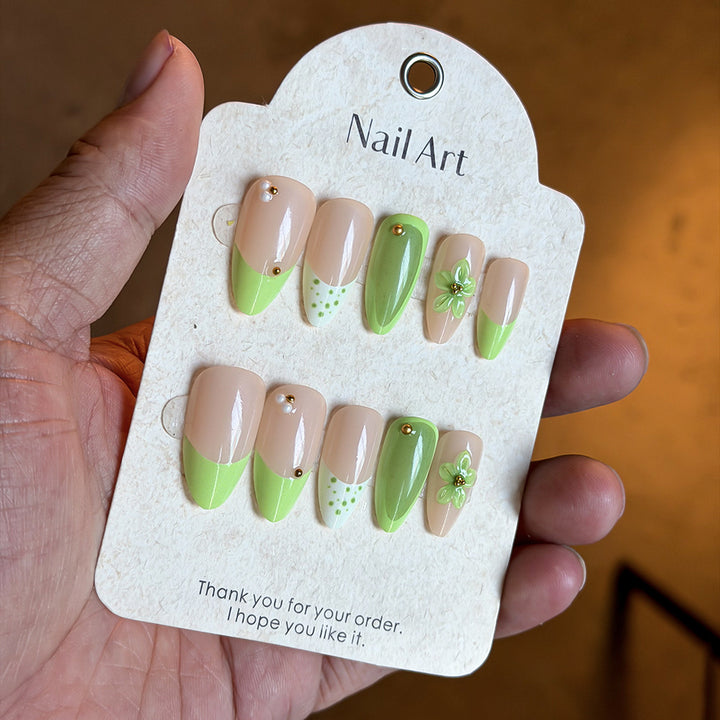 Nature-Inspired Press-On Nail Art Set Kalsten