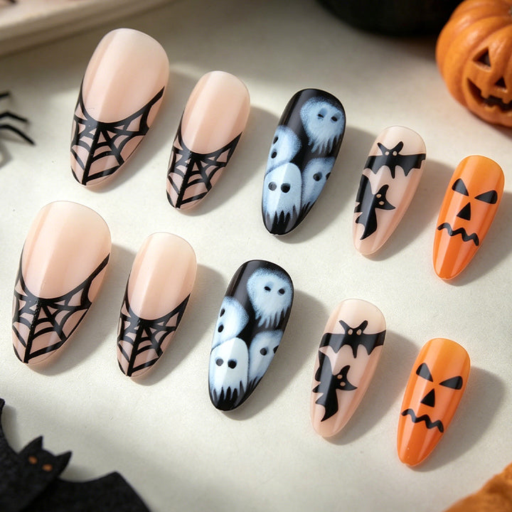Halloween-Themed Gel Nail Art Kalsten