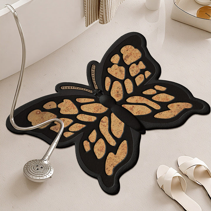 Butterfly Shaped Bathroom Rug Kalsten