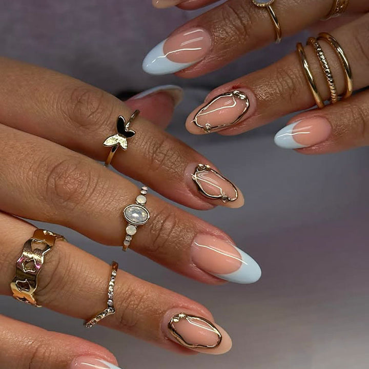 Artistic French Tip Nail Art