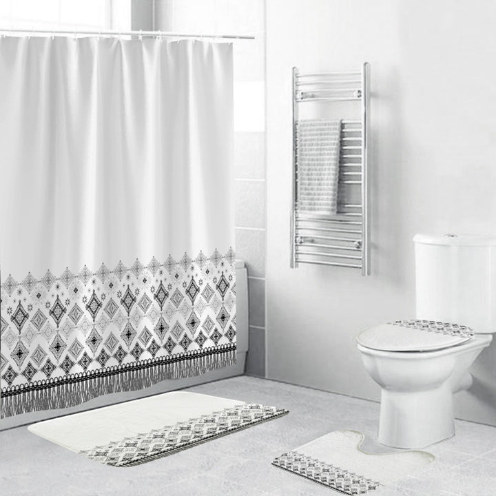 Chevron Pattern Bathroom Set Kalsten