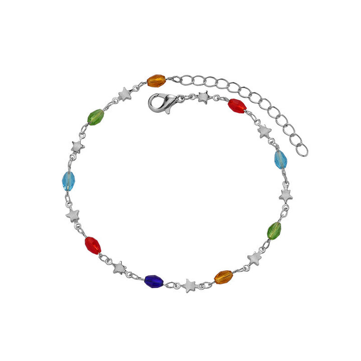 Colorful Star Charm Anklet Kalsten