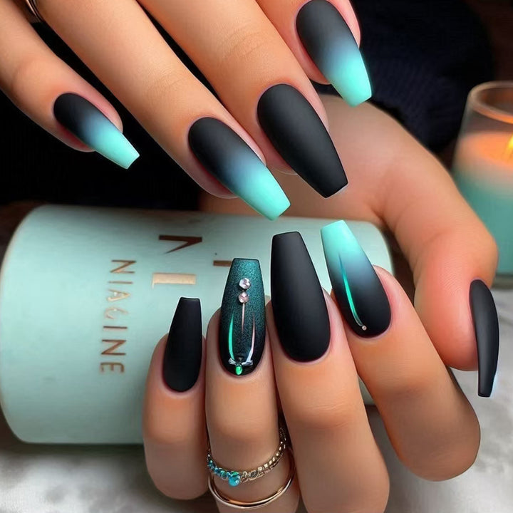 Matte Ombre Press-On Nail Design Kalsten