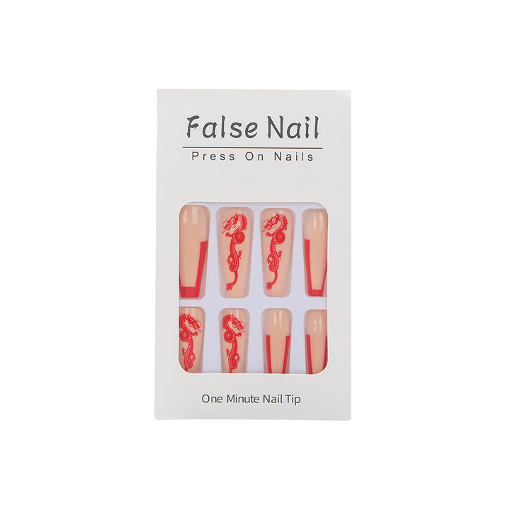 Art nails with dragon motif Kalsten