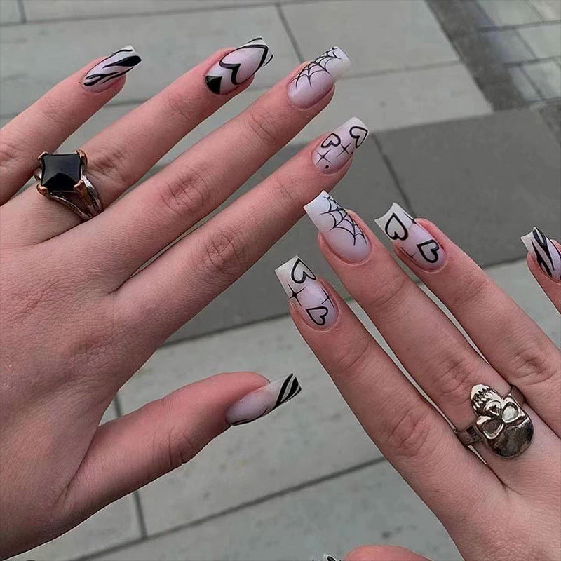 Artificial nails in modern Gothic style Kalsten