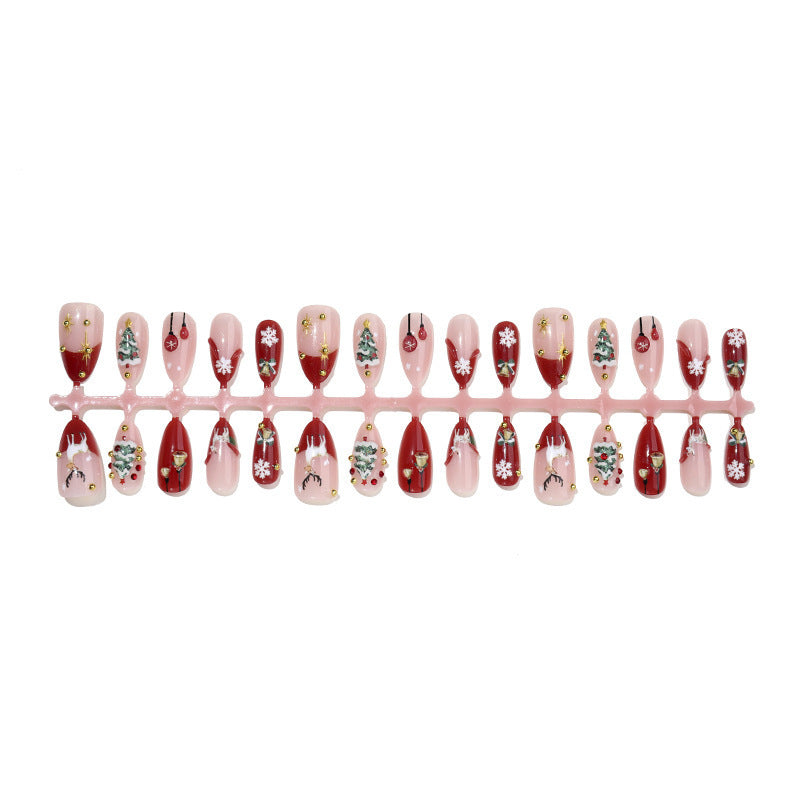 Artificial nail set with festive designs and glitter elements Kalsten