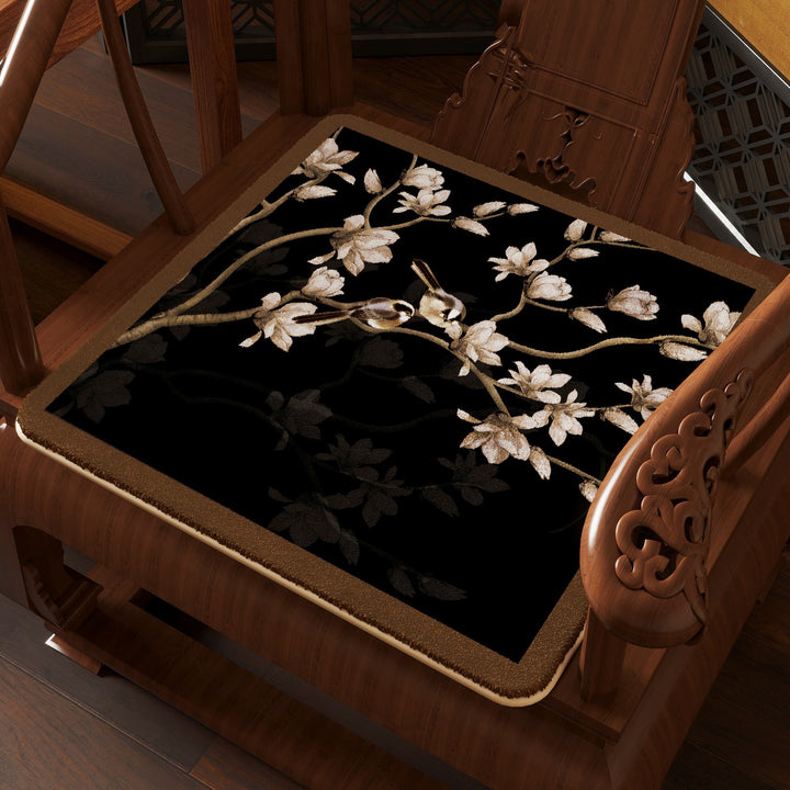 Ornate Birds-Themed Chair Cushion Kalsten