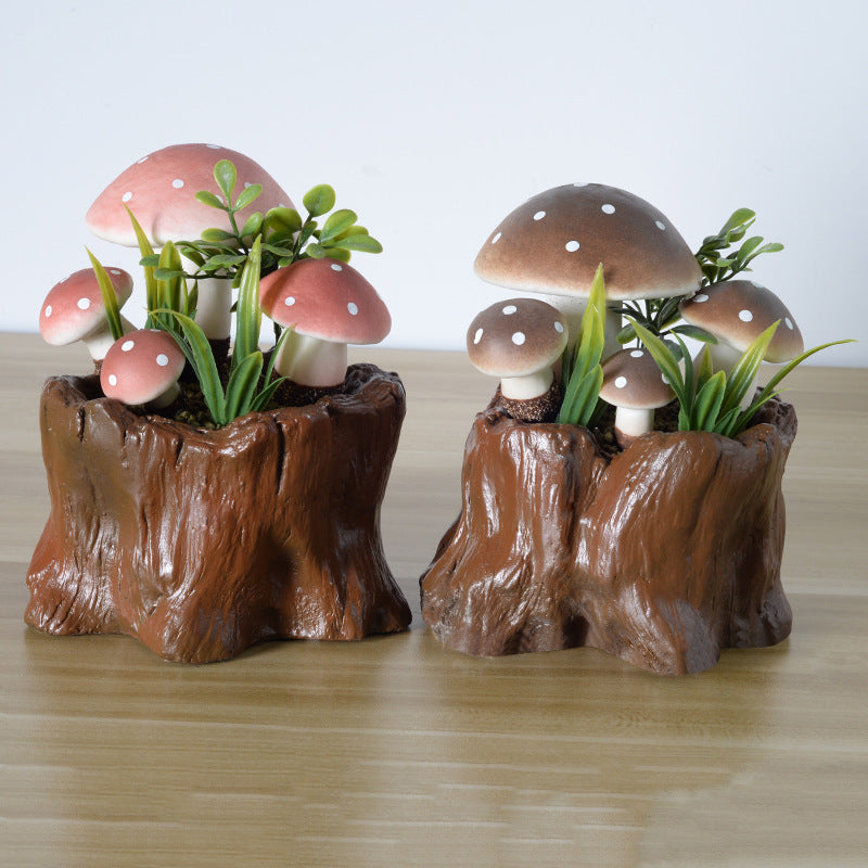 Decorative Mushroom Plant Sculpture