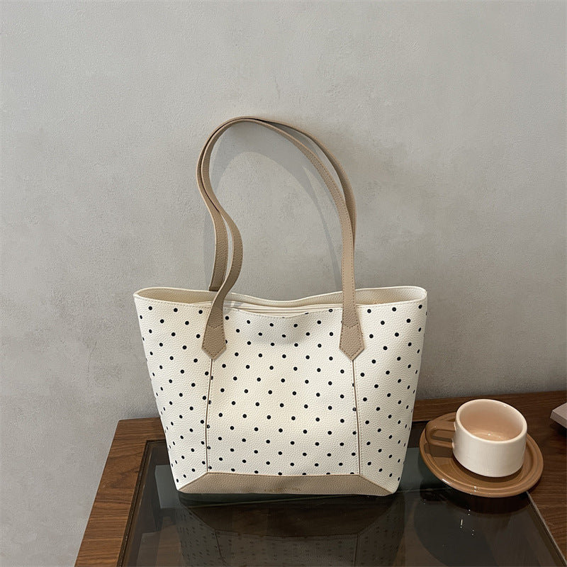 Stylish Polka Dot Shopper Tote