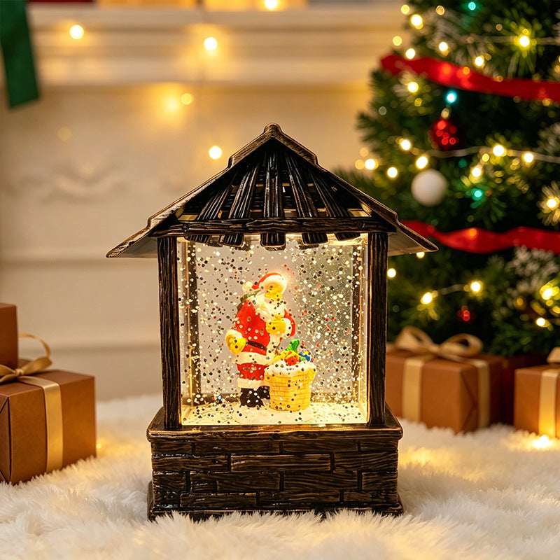 Christmas lantern with snow globe and LED lighting Kalsten