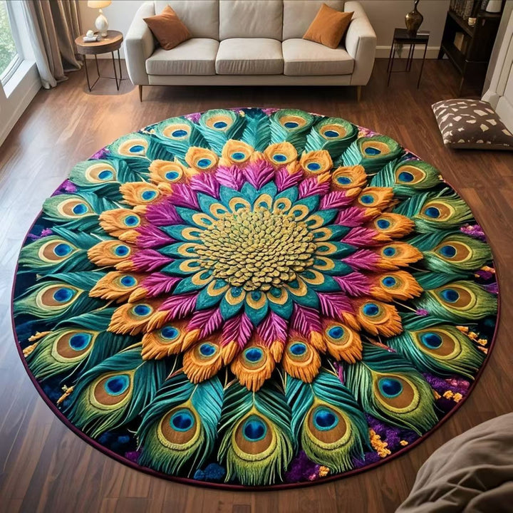 Floral Pattern Plush Area Rug