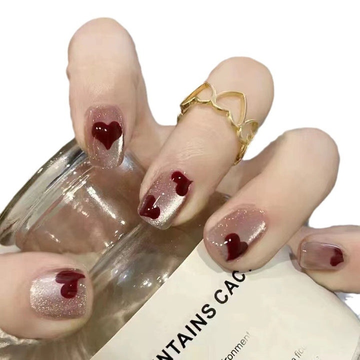 Heart-Accent Press-On Nail Art Kalsten