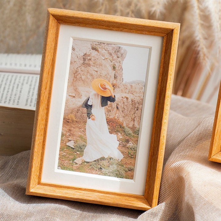 Rustic Wooden Photo Frame for Tabletop Display
