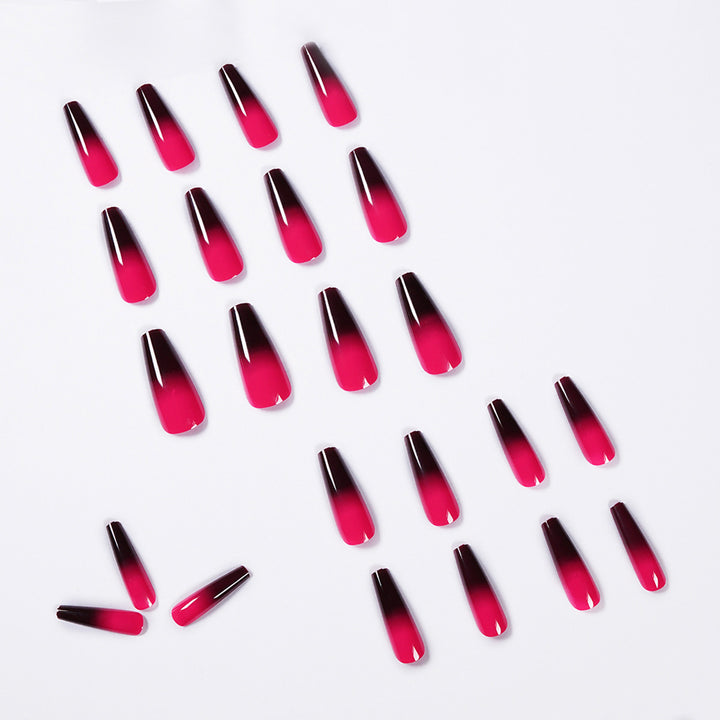 Artificial nail extensions with ombre effect Kalsten
