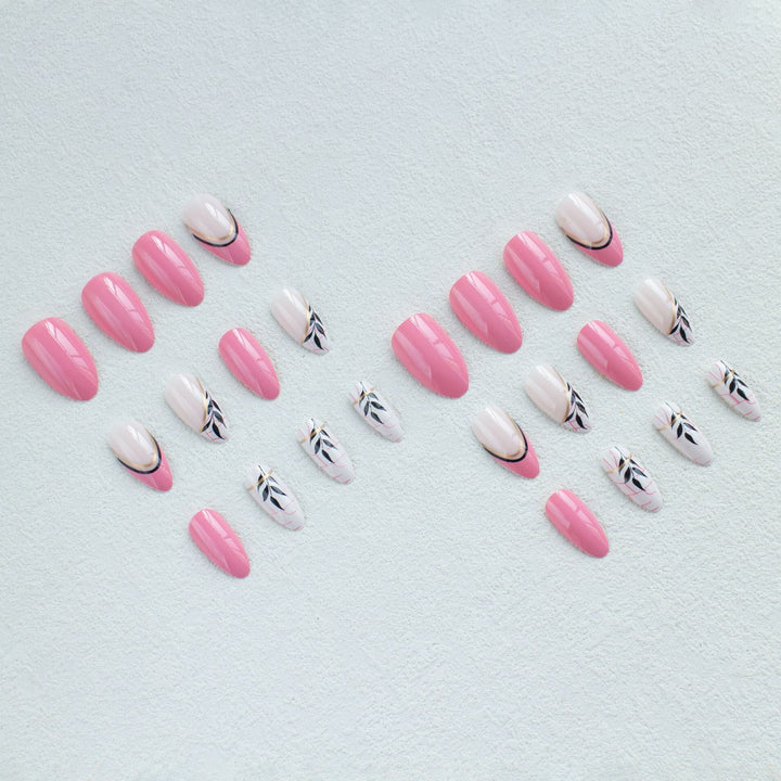 Elegant Floral Art Nail Set