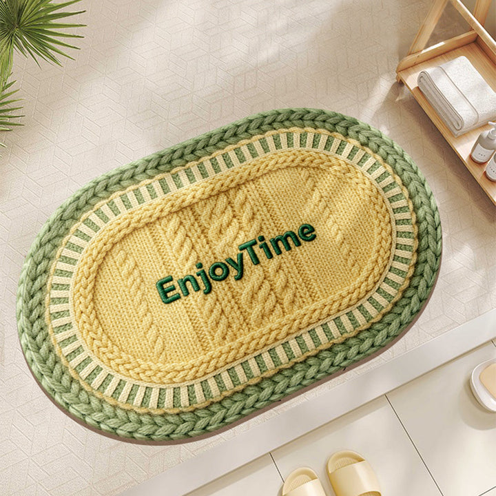 Textured Braided Area Mat